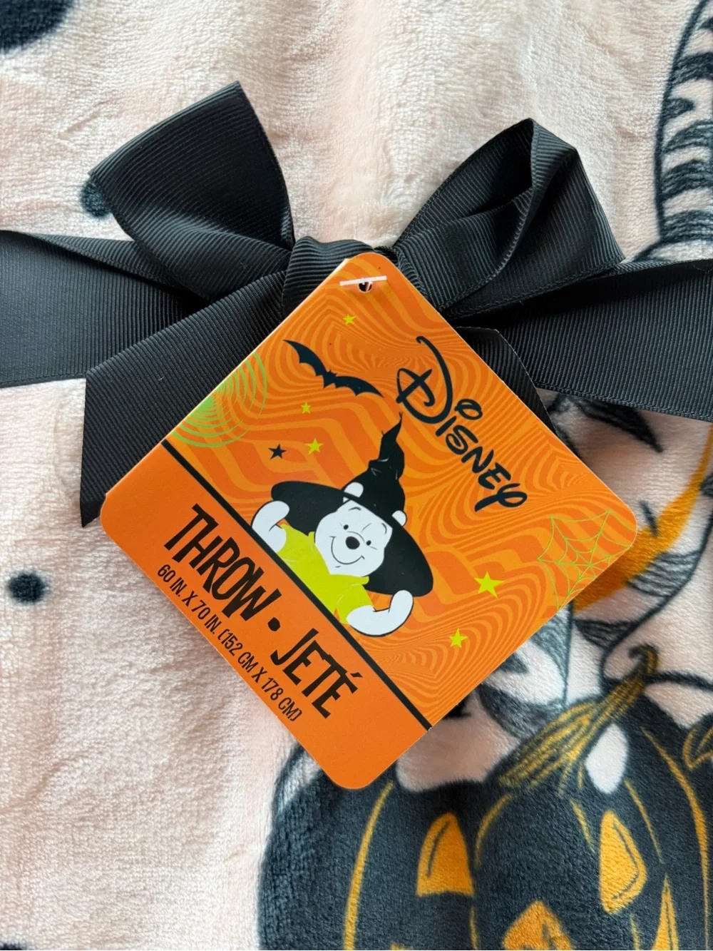 disney winnie the pooh halloween throw blanket 50x70 pumpkin nwt